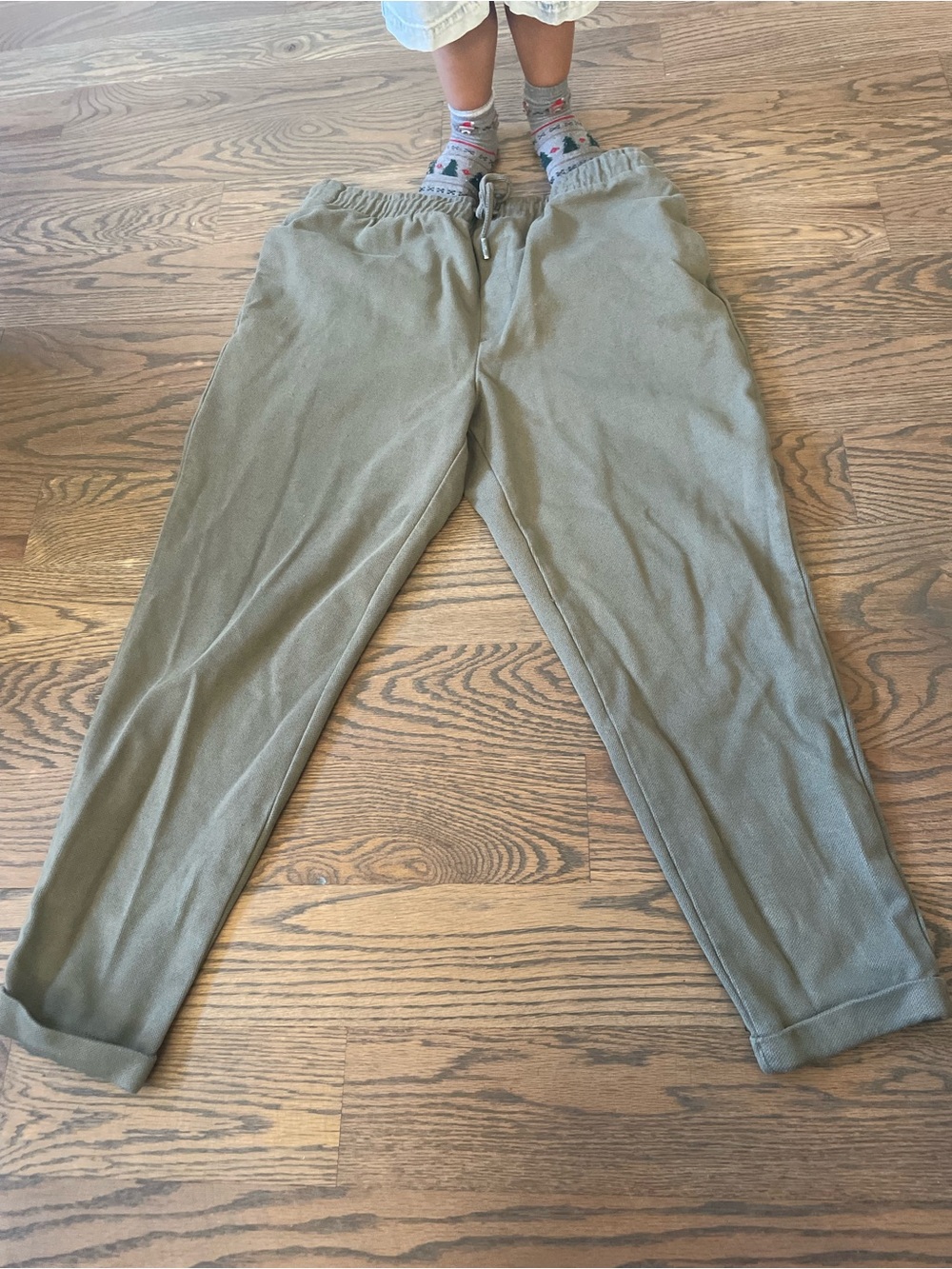 Zara Olive Sweatpants with Drawstring